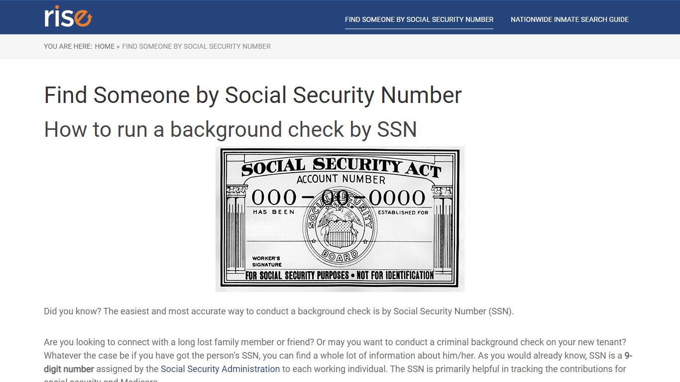 Find Someone by Social Security Number | SSN Search